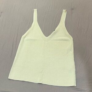 Zara Cream Camisole knit tank Top size L